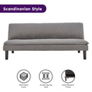 Sarantino 3 Seater Modular Faux Linen Fabric Sofa Bed Couch -Dark Grey-2