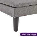 Sarantino 3 Seater Modular Faux Linen Fabric Sofa Bed Couch -Dark Grey-12