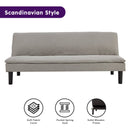 Sarantino 3 Seater Modular Faux Linen Fabric Sofa Bed Couch Light Grey-2