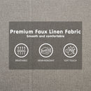 Sarantino 3 Seater Modular Faux Linen Fabric Sofa Bed Couch Light Grey-10