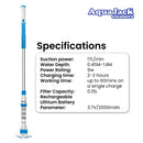 Aquajack Cordless Rechargeable Spa and Pool Vacuum Cleaner with Telescopic Pole & 2 Heads - 60 Min Runtime-9
