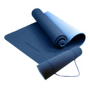 Powertrain TPE Yoga Exercise Mat Home Gym Pilates Fitness 8mm Thick in Dark Blue-1