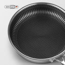 Stainless Steel Frying Pan Non-Stick Cooking Frypan Cookware 32cm Honeycomb Double Sided-6