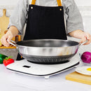Double Ear 304 Stainless Steel 40cm Non-Stick Stir Fry Cooking Kitchen Wok Pan with Lid Honeycomb Double Sided-2