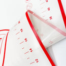 X Large Silicone Pastry Mat Thick Non Stick Baking Mat with Measurement 40*60 cm Fondant Mat Counter Mat Dough Rolling Mat Oven Liner Pie Crust Mat Red-12