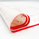 X Large Silicone Pastry Mat Thick Non Stick Baking Mat with Measurement 40*60 cm Fondant Mat Counter Mat Dough Rolling Mat Oven Liner Pie Crust Mat Red-14