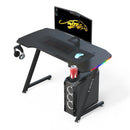 140cm New Arrive Computer Table Z Shaped Gaming Desk With RGB Led Lights Gaming Tables-2