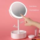Ecoco Smart LED Light Cosmetic Makeup Mirror USB Touch Screen Home Desk Vanity 360° Pink-1