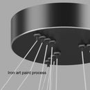 Gold 5 Rings Minimalist LED Pendant Light Adjustable Circular Chandelier-3