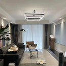 Modern Minimalist Square Pendant Light Adjustable LED Chandelier Triple Layer(corner base)-8