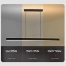 Modern Minimalist Trapezoid Pendant Light Adjustable LED Bar Light Black-4