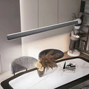 Modern Minimalist Trapezoid Pendant Light Adjustable LED Bar Light White-7