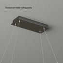 Modern Minimalist Oval Pendant Light Adjustable LED Chandelier Black-4