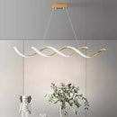 120cm Modern Minimalist Titanium Gold Pendant Light Adjustable LED Chandelier-2