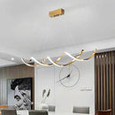 120cm Modern Minimalist Titanium Gold Pendant Light Adjustable LED Chandelier-3