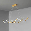 120cm Modern Minimalist Titanium Gold Pendant Light Adjustable LED Chandelier-5