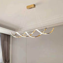120cm Modern Minimalist Titanium Gold Pendant Light Adjustable LED Chandelier-7