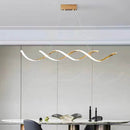 120cm Modern Minimalist Titanium Gold Pendant Light Adjustable LED Chandelier-8