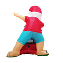 Radiant Christmas Lights Radio Xmas Inflatable Santa Beach Post 1.8m Height with Music-3