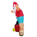 Radiant Christmas Lights Radio Xmas Inflatable Santa Beach Post 1.8m Height with Music-5