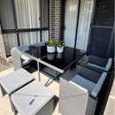 Horrocks 8 Seater Outdoor Dining Set-Black-7