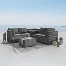 6PCS Outdoor Modular Lounge Sofa Coogee-Grey-5