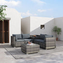 6PCS Outdoor Modular Lounge Sofa Coogee-Grey-2
