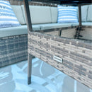 8PC Outdoor Dining Set Wicker Table &amp; Chairs-Grey-11