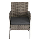 2 Seater PE Rattan Outdoor Furniture Chat Set- Mixed Grey-4