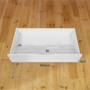 2 x Wooden Bed Frame Storage Trundle Drawers-White-11