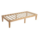 Single Size Warm Wooden Natural Bed Base Frame – King Single-9