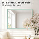 Wall Mirror Rectangular Frame Bathroom 70x90cm Turquoise-4