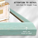 Wall Mirror Rectangular Frame Bathroom 70x90cm Turquoise-6