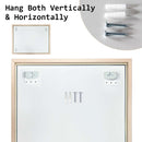 Wall Mirror Rectangular Frame Bathroom 70x90cm Turquoise-10