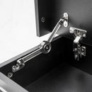 2X Bedside Table 2 Drawers RGB LED Bedroom Cabinet Nightstand Gloss AURORA BLACK-5