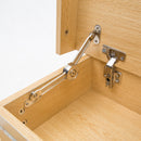 2X Bedside Table 2 Drawers RGB LED Bedroom Cabinet Nightstand Gloss AURORA OAK-5