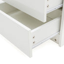 2X Bedside Table 2 Drawers RGB LED Bedroom Cabinet Nightstand Gloss AURORA WHITE-7