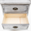 Bedside Table 3 Drawer Vintage Side Table Storage Cabinet Bedroom CLARA GREY-4