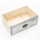 2X Bedside Table 3 Drawer Vintage Side Table Storage Cabinet Bedroom CLARA GREY-7