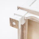 Bedside Table 3 Drawer Vintage Side Table Storage Cabinet Bedroom CLARA WHITE-10