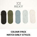 5X Rexy Daily No Show Ankle Socks Large Non-Slip Breathable MULTI COLOUR-4