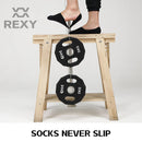 5X Rexy Daily No Show Ankle Socks Large Non-Slip Breathable MULTI COLOUR-5