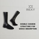 3X Rexy Cushion No Show Ankle Socks Small Non-Slip Breathable BLACK-5
