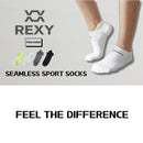 4X Rexy Seamless Sport Sneakers Socks Medium Non-Slip Heel Tab MULTI COLOUR-7