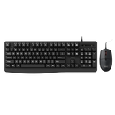 AOC KM170B/97 Wired Home & Office Keyboard + Mouse Combo 1.5M cables Black-1