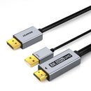 BENFEI 000419GY 8K DisplayPort V1.4 to HDMI V2.1 Aluminum Shell, Nylon Braided Cable 1.8M-1