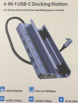 BENFEI 000492GY 6 in 1 Docking 1xHDMI 4K, 2xUSB-A 3.0, 1xUSB-C 3.0, 1xUSB-C PD, 1xRJ45 - 0