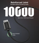 CHOETECH XDH01 4K 60Hz DisplayPort Male to HDMI Male Braided Cable 2M-5