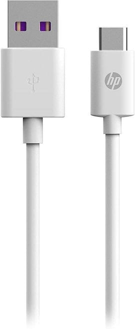 HP DHC-TC100 USB-A to USB-C Cable, Charge and Sync, 1M, White - 0