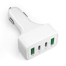 4-Port Car Charger (2 Ports PD + 2 Ports QC3.0 ) White-1